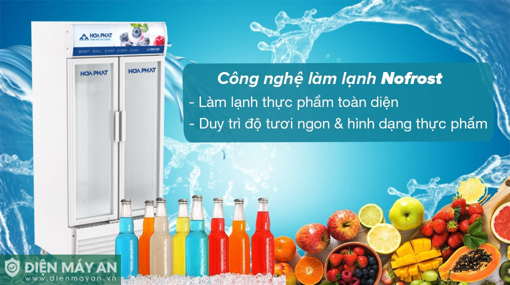 Tủ mát trưng bày Hòa Phát 812 lít HSR D6812